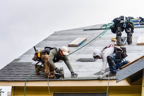 Professional Gutter Installation technician working in Fremont, CA